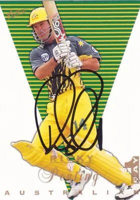 Acb 1998 Select One Day Series Ricky Ponting Signed Card 24/100 • $35