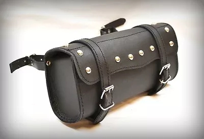 Fork Saddlebag Leather Rectangular Nails -shadow Intruder Virago Custom VN • $55.66