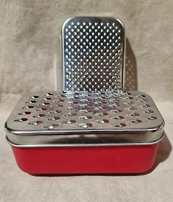 Stainless Steel Cheese Grater With Food Storage Container 2 In 1 Box Grater New • £8.95