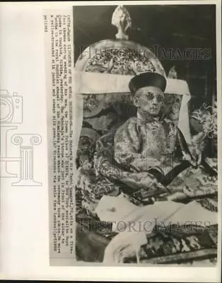 1963 Press Photo Father Of Royal Bridegroom Maharaja Sir Tashi Namgyal Of Sikkim • $19.99