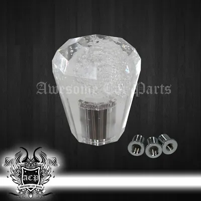 60mm 2.4  Short Stubby Shift Knob Dildo Diamond Bubble Style Vip Jdm Drift Clear • $15.99