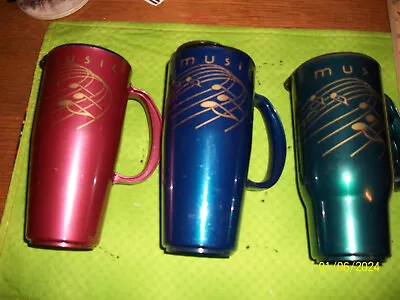 3 Music-themed Travel Mugs New Or Barely Used • $45