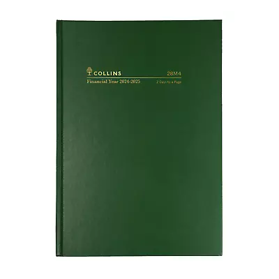 2024-2025 Financial Year Diary Collins A5 2 Days To A Page Green 28M4.P40 • $25.75