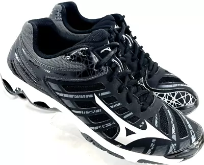 Mizuno Wave Voltage PYV 0319 Black Lace Up Athletic Volleyball Shoes Womens 11 • $39.99