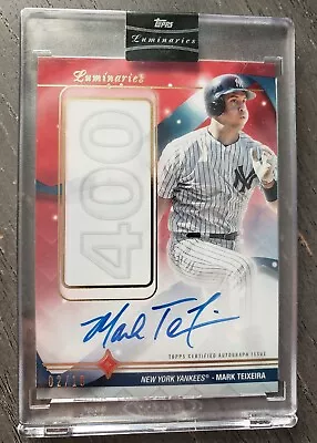 2023 Topps Luminaries Mark Teixeira Red Auto /10 400 • $79.99