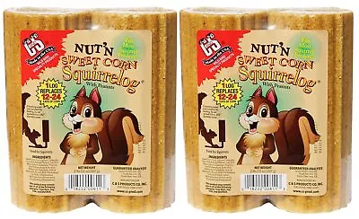 C&S 2 Pack Of Nut 'N Sweet Corn Squirrelog Refills 2 Logs Each Alternative ... • $24.46