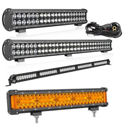 12/20/28  LED Light Bar Dual Row Flood Spot Off Road Work Driving Lamp Truck ATV • $17.99