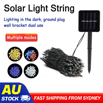 Solar Fairy String Lights 100/200/500 LED Outdoor Garden Christmas Party Decor • $13.49