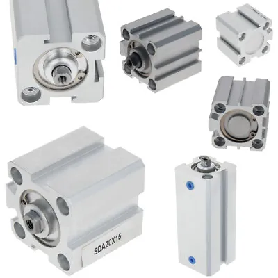 $18.03 • Buy SDA 16/20/25mm Bore Thin Pneumatic Air Cylinder 5~100mm Stroke Double Acting Lot