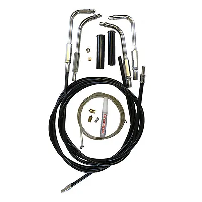 Harley-Davidson V-Twin Motorcycle Throttle & Idle Cable Kit Push In Bends • $47.98