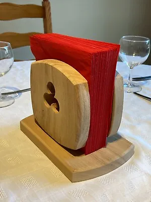 Napkin Holder Dispenser For Table - Limited Edition Handmade In Chestnut Wood  • £15