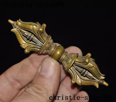 Tibet Tantra Buddhism Bronze Dorje Vajra Dorje Phurpa Dagger Talisman • $29