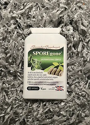 SPOREgone Gastrointestinal Complex Macronutrient Acid  VEGAN Caprylic Acid • £15.99