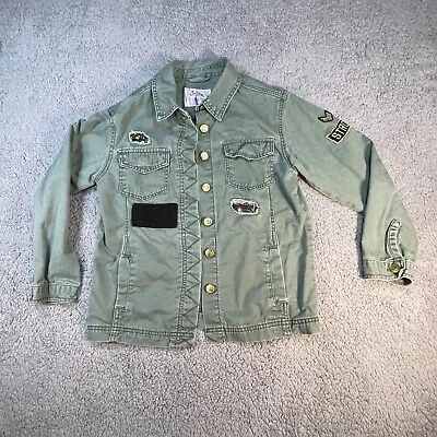$15.12 • Buy JUSTICE Girls Army Green Utility Military Style Jacket Size 12
