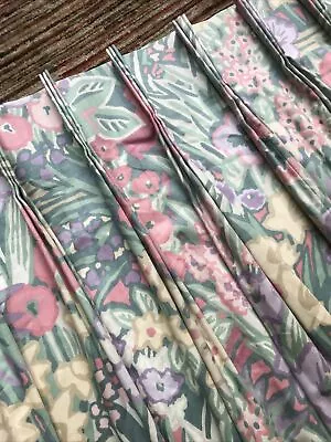 Vintage Bespoke Curtains W102 XD85  CHRISTIAN FISCHBACHER Munro & Tutty LIBERTY • £98