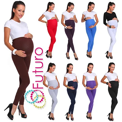 Maternity Cotton Leggings Thick Heavy And Classic Full Ankle Length PREGNANCY • £7.99