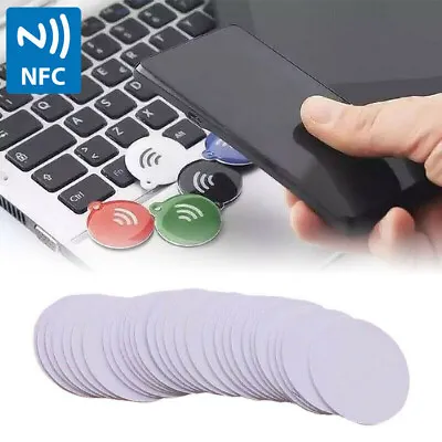 12PCS Ntag215 NFC Tags Phone  Labels RFID Tag Coin Storage Cases • $4.17