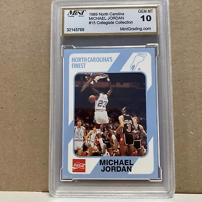 1989 North Carolina #15 Michael Jordan Collegiate Collection MGS Mint 10 • $34.99