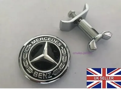 New Mercedes Benz Bonnet Badge Hood Emblem Sticker C S E Class 44mm W204 W211 • £12