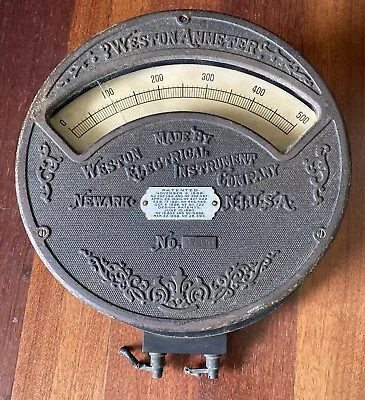 Antique Vintage Large Weston Electric Meter Ammeter • $185