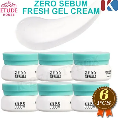 ETUDE HOUSE Zero Sebum Fresh Gel Cream 10ml X 6pcs Oil Free Moisturising Cream • $11.85