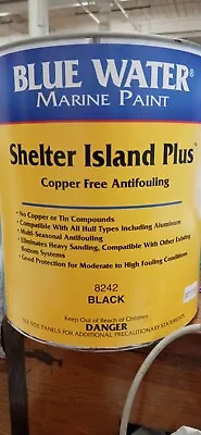 Blue Water Marine Shelter Island Plus Copper Free Ablative Black QUART • $63.99