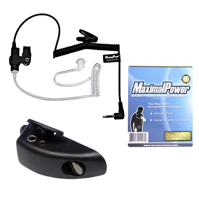 MaximalPower Headset Clear Coil Tube And Earbud For Motorola HT750 Two-Way Radio • $19.99