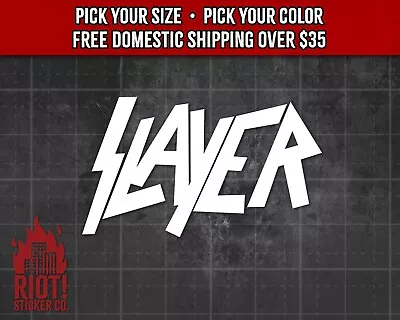 Slayer Logo Decal For Car Band Logo Sticker For Laptop Thrash Metal • $5.99