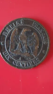 France 10 Centimes 1853 A Coin Emperor Napoleon III • £15