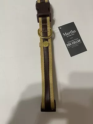 Martha Stewart ~Adjustable  Nylon Dog Collar- Size L 20 (Neck:17:24 In)Brown/Tan • $11.99