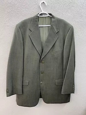 Mens Gruppo GFT Bachrach Two-Piece Suit Set Size 46R And W-39 Green • $34.97