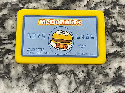 2001 McDonald’s Yellow Credit Card For Cash Register Toy Excellent Condition • $12.99