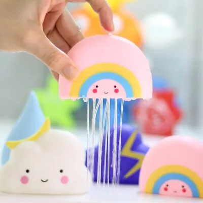 Cute Baby Bath Toys Bathroom Play Water Spraying Tool Clouds Shower Floating Toy • £3.59