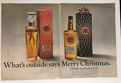 1967 Four Roses Blended Whiskey Hai Karate Phillips Vintage Print Ads • $11.50