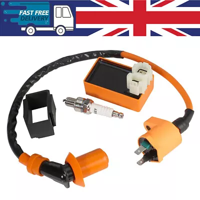 For GY6 50cc 125cc 150cc Scooter ATV Racing Ignition Coil Spark Plug CDI Box . • £8.75