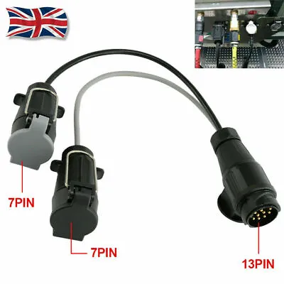 £11.95 • Buy 13 Pin To 7 Pin Adaptor Trailer Towing Socket Plug Board Extension Lead Caravan