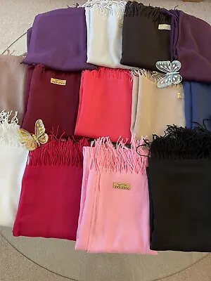 Stunning Turkish Pashmina Shawls/Scarves/wrap- Lots Of Colours Available • £5.99