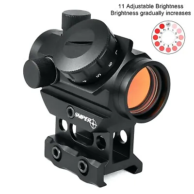 Sniper Micro Red Dot Sight 2 MOA 1x25mm Reflex Sight With 1'' Inch Riser Mount • $32.99