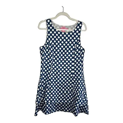 Island Company Mermaid Dress Blue Polka Dot Womens Size L Tiered Mermaidcore • $24.88