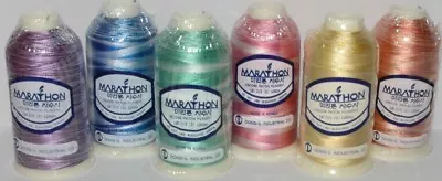 £4.25 • Buy Marathon Machine Embroidery Space Dyed Ombre Multi Thread Spool Brother Janome