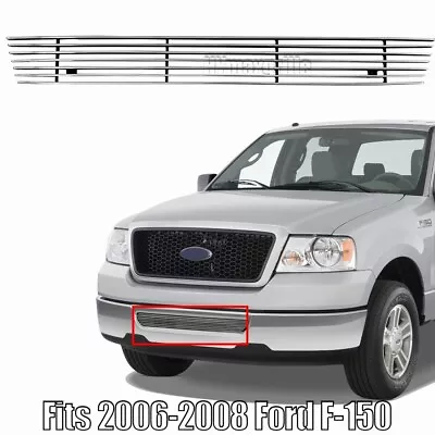 Fits 2006-2008 Ford F-150 Lower Bumper Chrome Billet Grille Grill Insert • $49.89