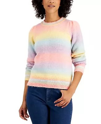 $21 • Buy MSRP $60 Charter Club Ombre-Stripe Sweater Multicolor Size XS