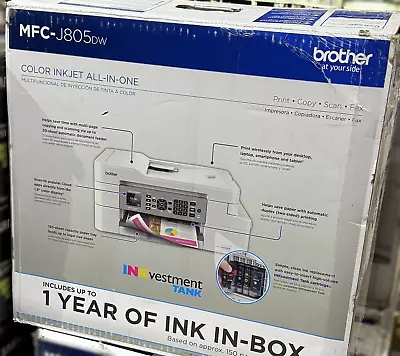 Brother J805DW  Color Inkjet All-in-One Wireless Printer Print/Scan/Copy/Fax • $160