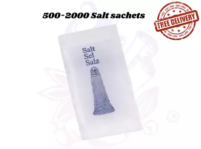 NEW | Single Serve Salt Sachets 500-2000 Packs Takeaway Style | Free P & P • £11.99