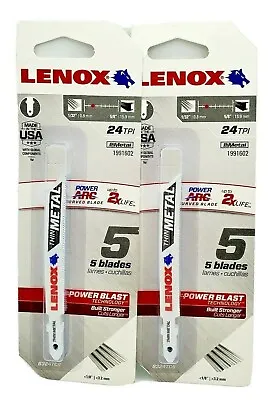 Lenox 1991602 Thin Metal Cutting U-Shank Jig Saw Blades 24-TPI 3-5/8  5-Pack • $10.60