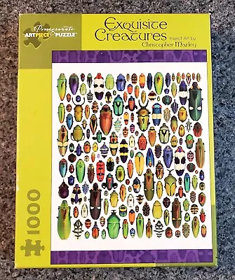 Pomegranate Exquisite Creatures MOSAIC 1000 Piece Puzzle Beetles Marley COMPLETE • $9.95