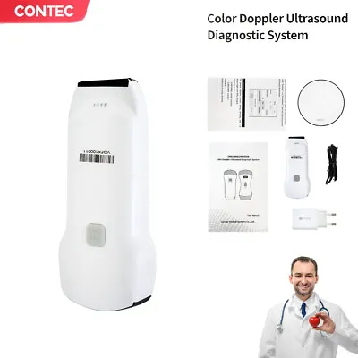 Color Doppler Handheld Wireless Ultrasound Abdominal Scanner Convex Linear Probe • £1424