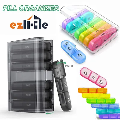 7 Day Weekly Dispenser Container Case Storage Medicine Tablet Pill Box Organizer • $14.99