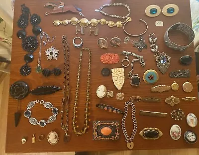 Lot Of Victorian  Art Deco 9k 10k 14k Gold Sterling Silver & More • $280