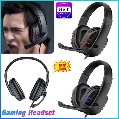 Gaming Headset Headphone With Microphone Volume Wired For PS4 PS5 XBOX SWITCH • $16.57
